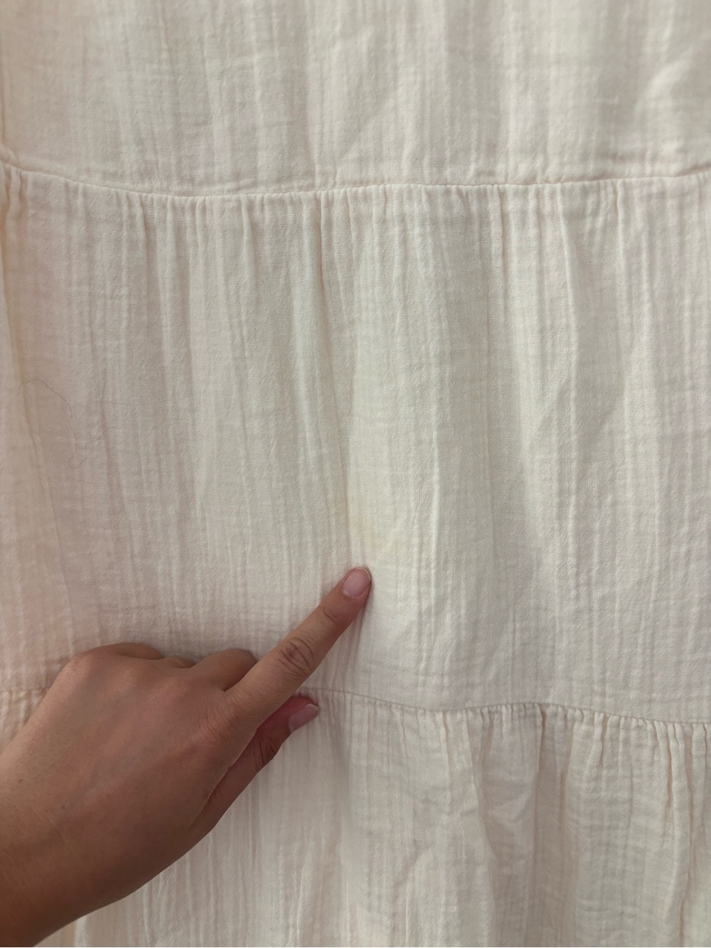 Quince 100% organic cotton gauze tiered maxi dress in vintage cream - Picture 7 of 10